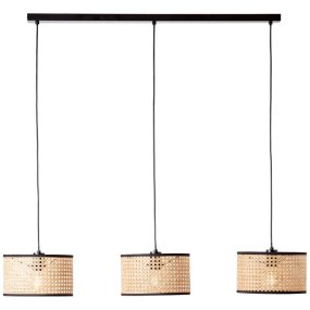 Wiley 110cm Natur taklampa från Brilliant - Den gör sig särskilt bra över köksön eller matbordet, samtidigt som den blir en dekorativ detalj i rummet.