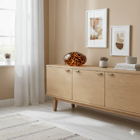 Perla 16cm Amber bordslampa från Cottex - Perla &auml;r en elegant bordslampa i glas med en varm brun/ambertonad f&auml;rg som skapar ett mjukt och st&auml;mningsfullt ljus.