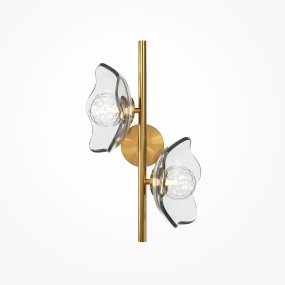 Miracle 2 Mässing vägglampa från Maytoni - Miracle v&auml;gglampa &auml;r inspirerad av japanska gravyrer fr&aring;n 1800-talet och kombinerar orientaliska konstn&auml;rliga tekniker med v&auml;sterl&auml;ndsk Art Deco-stil.