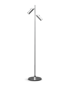 Pipeline 2 Krom från Herstal - Golvlampan ger ett fokuserat ljus till alla rum och ger en stabil och stilren n&auml;rvaro som passar b&aring;de vardagsrum, sovrum och hemmakontor.