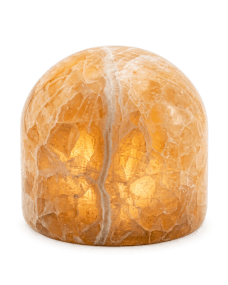 Marble 9cm Beige från Unison - Marble bordsljus &auml;r tillverkat av &auml;kta, polerad marmor i en varm beige ton som skapar ett mjukt och st&auml;mningsfullt sken.