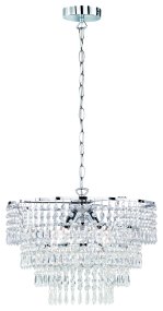 Orient Ø42 Krom taklampa från Trio Lighting - Med en diameter p&aring; 43 cm och en stilren design skapar den ett best&aring;ende intryck var den &auml;n h&auml;nger.