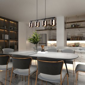 Jason 75cm Brons taklampa från Trio Lighting - Jason &auml;r en elegant pendel med industriell design gjord av metall.