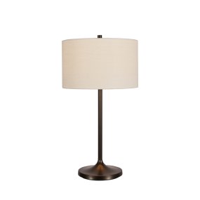 Soft 64cm Vit/brons bordslampa från Belid - Soft bordslampa &auml;r en stilren och harmonisk lampa med en sk&auml;rm i vitt, europeiskt odlat lin och en fot i metallisk bronsfinish.