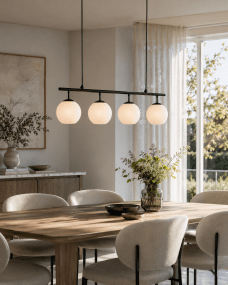 Globi 4 78cm Svart/Vit taklampa från Nordic Lighting - Globi blir ett dekorativt blickf&aring;ng som passar lika bra i moderna hem som i mer klassiska milj&ouml;er.