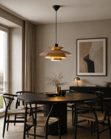 Stealth 2 Ø50 Guld taklampa från Nordic Lighting - Tillverkad av metall med guldig finish &auml;r den ett elegant och harmoniskt uttryck.
