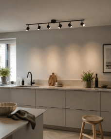 Omega 6 Svart spotlight från Nordic Lighting - Omega &auml;r en klassisk spotlight med tidl&ouml;s design i svart metall.