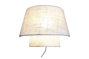 Doble 22cm Beige vägglampa från Aneta Lighting - N&auml;r lampan &auml;r t&auml;nd sprids ljuset behagligt genom de b&aring;da sk&auml;rmarna och skapar ett fint och st&auml;mningsfullt sken.