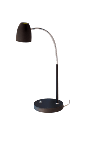 Sandnes 44cm Svart skrivbordslampa från Aneta Lighting - Sandnes bordslampa av metall i svart f&auml;rg och kromdetaljer passar perfekt som l&auml;slampa p&aring; skrivbordet eller bredvid s&auml;ngen.