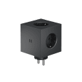 Square 2 Socket extender with 30W Dual USBC Svart från Avolt - Uttagsförlängare från Avolt med en stilren design med en kub i återvunnen plast och en magnetplatta i botten för att kunna hängas upp på väggen.