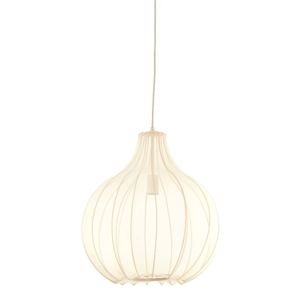 Elati Ø50 Sand taklampa från Light & Living - Elati &auml;r en stilfull takpendel i sandf&auml;rgad ton, d&auml;r den unika sk&auml;rmen i meshtyg skapar ett mjukt och behagligt ljus.