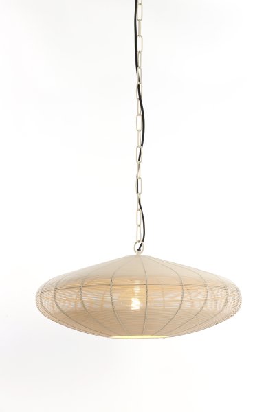 Bahoto Ø50 Krämvit taklampa från Light & Living - Bahoto har en rustik och stilren design med en sk&auml;rm av metall i en matt kr&auml;mvit f&auml;rg.