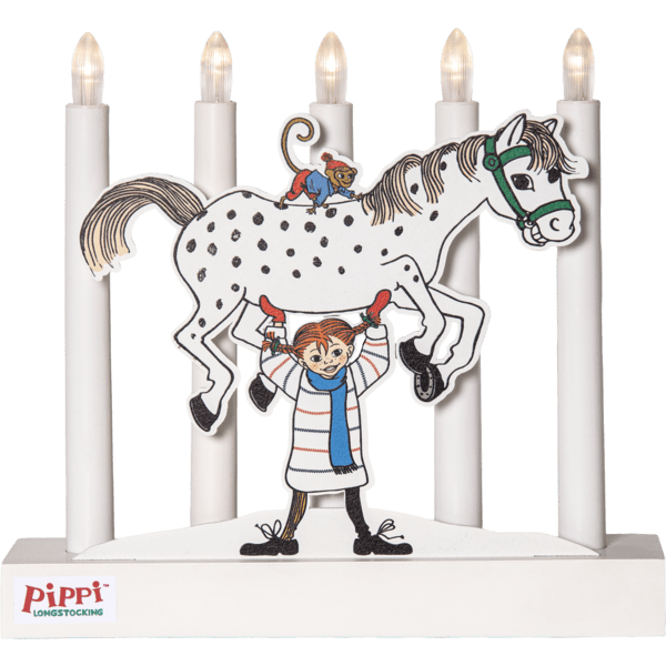 Star Trading - Pippi - Adventsljusstake - Vit