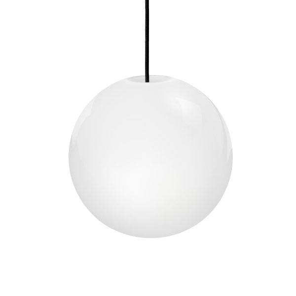 Cafè Ø20 Opal taklampa från Dyberg Larsen - Caf&eacute; Opal &auml;r en tidl&ouml;s och elegant pendellampa med en kupa i opalglas som &auml;r &ouml;ppen b&aring;de upptill och nertill.