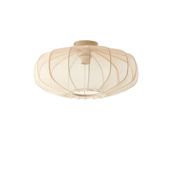 Plumalia Ø50 Sand plafond från Light & Living - Den dekorativa sk&auml;rmen med meshtyg skapar en vacker ljusspridning i rummet n&auml;r lampan &auml;r t&auml;nd.