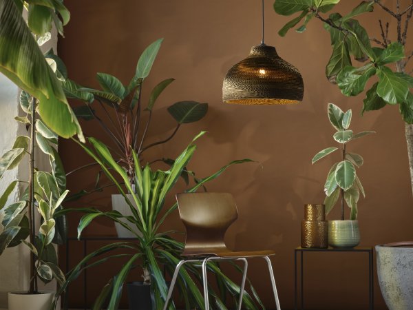 Cardboard Hat Ø36 Brun taklampa från Ledvance - Cardboard &auml;r en simpel pendel med h&aring;llbar design.