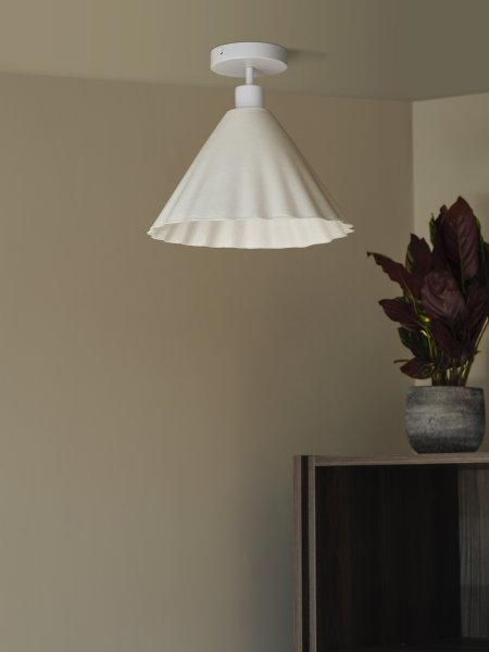 Pulp Ø30 Vit plafond från Ledvance - Den dekorativa sk&auml;rmen av papper ger en fin ljusspridning i rummet.