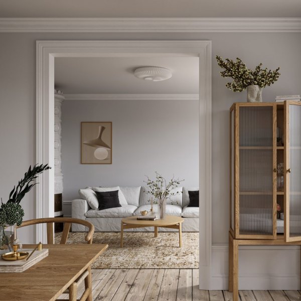 Belli Ø66 Vit plafond från CO Bankeryd - Belli av papper &auml;r en subtil plafond trots sin vackra veckade konstruktion.