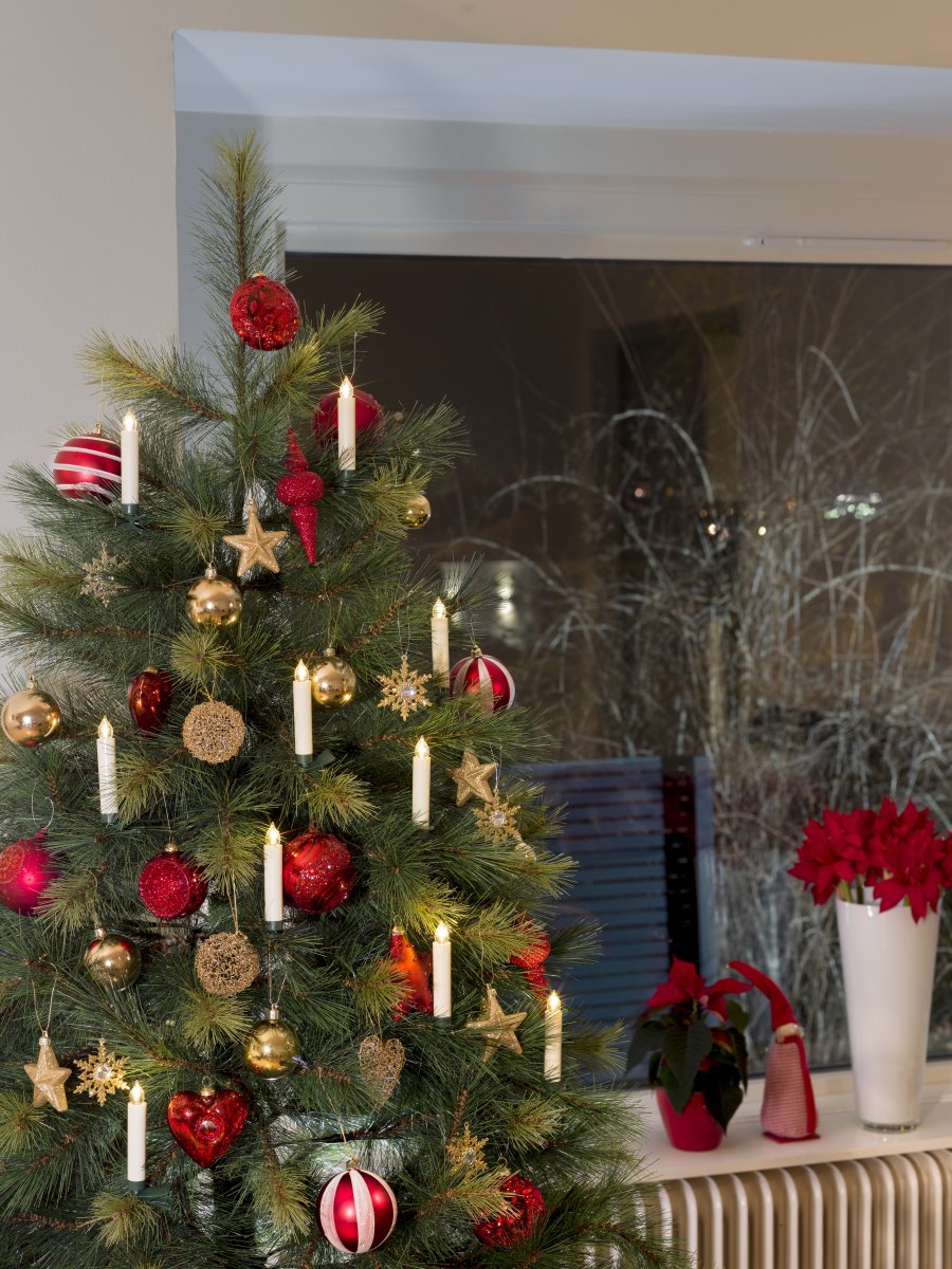 Julgransbelysning batteri 10LED Vit från Konstsmide - Denna batteridrivna julgransbelysning med 10 ljus skapar en st&auml;mningsfull k&auml;nsla i granen med sitt varmgula sken.
