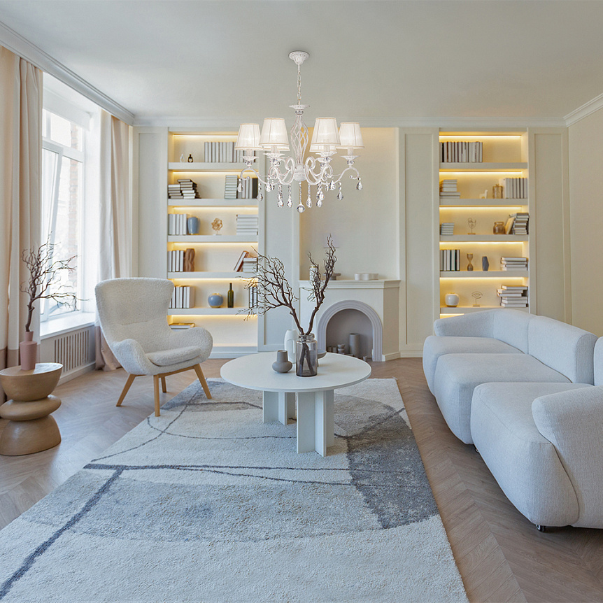 Grace Ø65 Vit taklampa från Maytoni - Grace &auml;r en klassisk takkrona i metall med vacker antikvit finish.