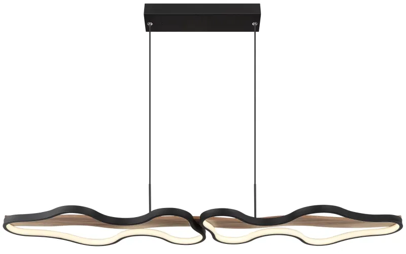 Bezzy 112cm Natur taklampa från Globo Lighting - Med en l&auml;ngd p&aring; 1120 mm och en bredd p&aring; 255 mm blir den en i&ouml;gonfallande detalj i rummet och skapar en st&auml;mningsfull atmosf&auml;r.