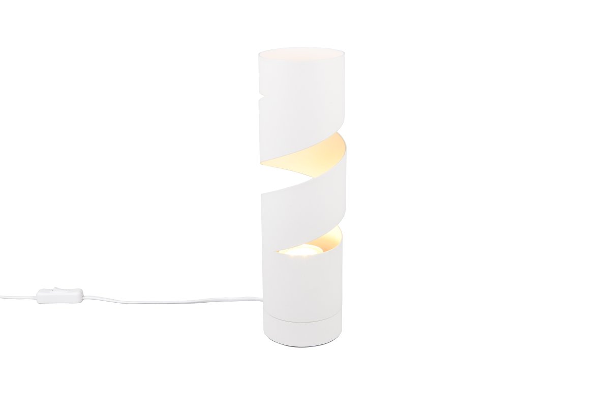 Stream 35cm Vit bordslampa från Trio Lighting - Stream &auml;r en modern och elegant bordslampa som f&aring;ngar blicken med sin unika spiralformade design.