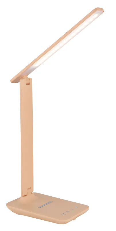 Bulla 56cm Orange skrivbordslampa från Globo Lighting - Med en ljusstyrka p&aring; 350 lumen ger den behagligt ljus, och det medf&ouml;ljande USB-kabeln och adaptern g&ouml;r den extra praktisk.