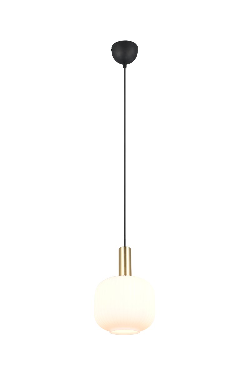 Diva Ø20 Vit från Trio Lighting - Den gyllene detaljen i mattm&auml;ssing adderar en lyxig touch och ger lampan en sofistikerad karakt&auml;r.