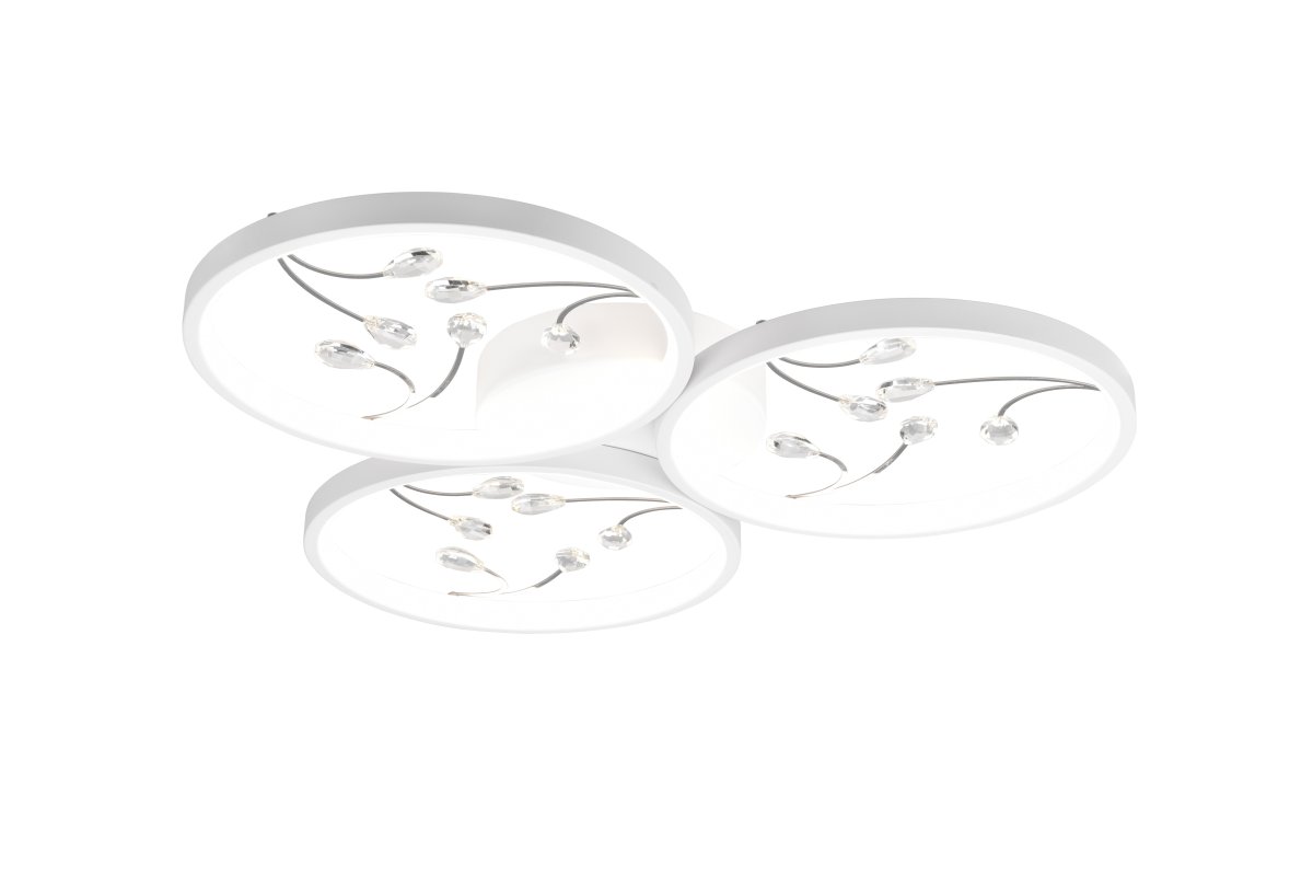 Groovy Ø62 Vit plafond från Trio Lighting - Med en integrerad SWITCH-dimmer kan ljusstyrkan justeras i tre niv&aring;er via en vanlig str&ouml;mbrytare.