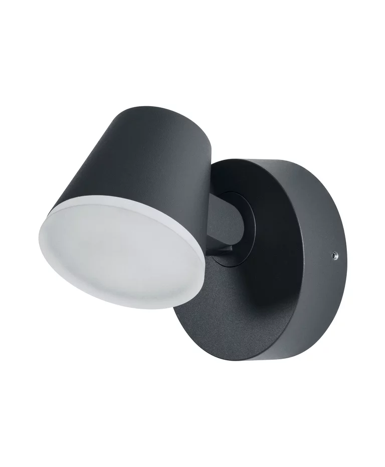 Midi Spot I Mörkgrå utelampa från Osram - Med en rotationsvinkel p&aring; 320&deg; kan den justeras f&ouml;r att rikta ljuset d&auml;r det beh&ouml;vs, vilket g&ouml;r den perfekt f&ouml;r att belysa specifika omr&aring;den eller skapa en atmosf&auml;risk effekt.