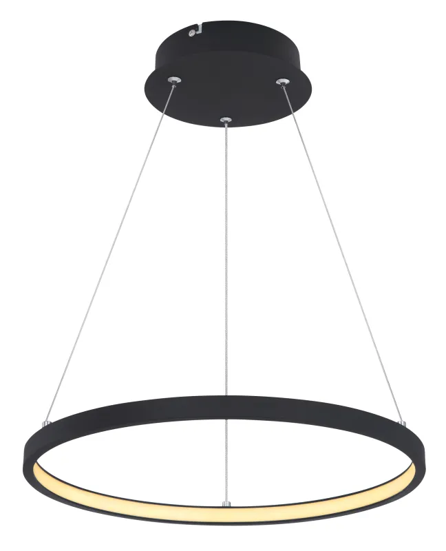 Ralph Ø38 Svart taklampa från Globo Lighting - Den moderna, runda takpendeln Ralph i mattsvart &auml;r en stilren blickf&aring;ngare i ditt hem.