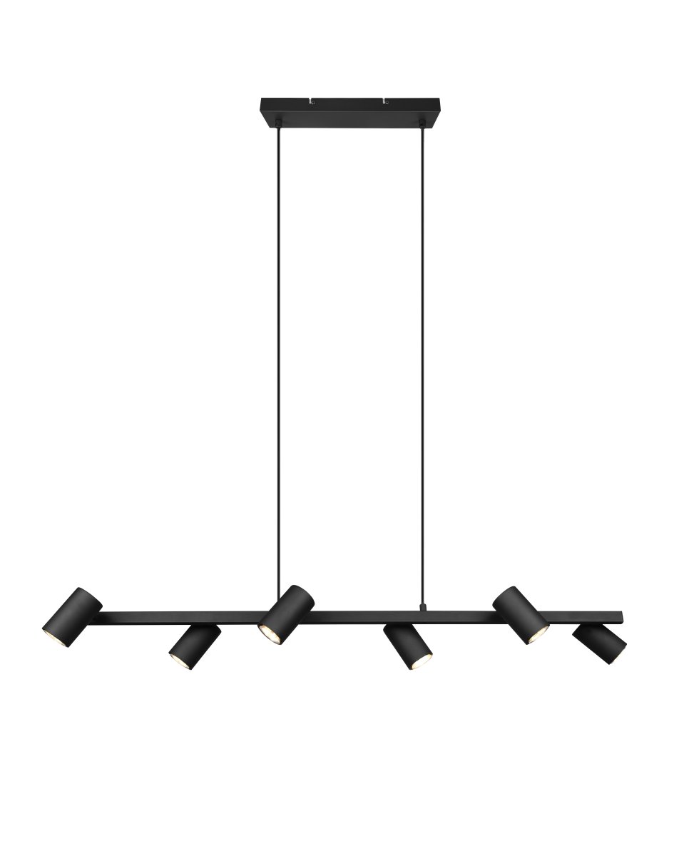 Marley 115cm Svart taklampa från Trio Lighting - Marley är en modern och stilren takpendel som kombinerar funktionalitet med en minimalistisk design.