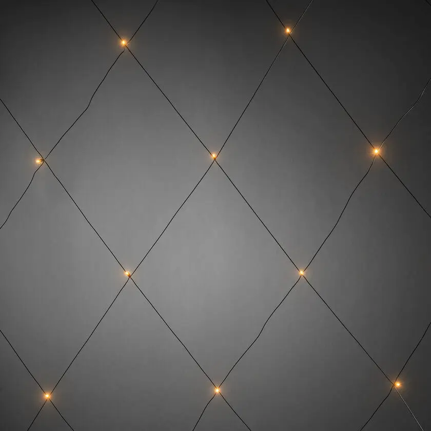 Ljusnät amber 3m Svart från Konstsmide - Drivs med 24V och &auml;r IP44-klassat f&ouml;r s&auml;ker anv&auml;ndning utomhus.