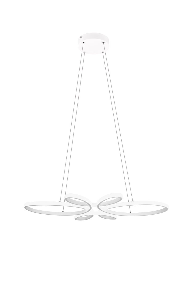 Fly 83cm Vit taklampa från Trio Lighting - Takpendeln Fly kombinerar modern design med funktionell belysning och blir en stilfull mittpunkt i matsalen.