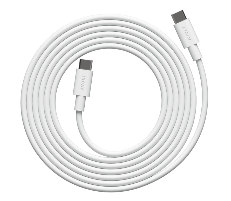 Cable 1 USB C to USB C Charging Cable, 2m, Martinelli Luce edition Vit från Avolt - Cable 1 USB-C till USB-C fr&aring;n Avolt kombinerar kraftfull laddning med stilren skandinavisk design.