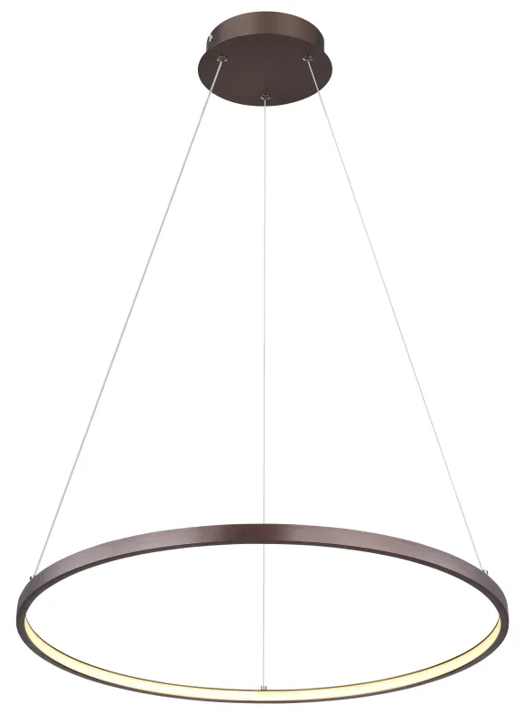 Ralph Ø60 Brun taklampa från Globo Lighting - Med en diameter p&aring; 60 cm och en h&ouml;jd p&aring; 120 cm blir den en stilfull blickf&aring;ngare.