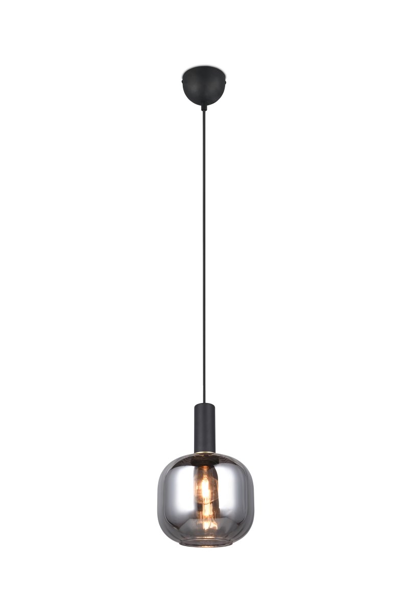 Diva Ø20 Rökgrå taklampa från Trio Lighting - Den stilrena detaljen i mattsvart adderar en lyxig touch och ger lampan en sofistikerad karakt&auml;r.