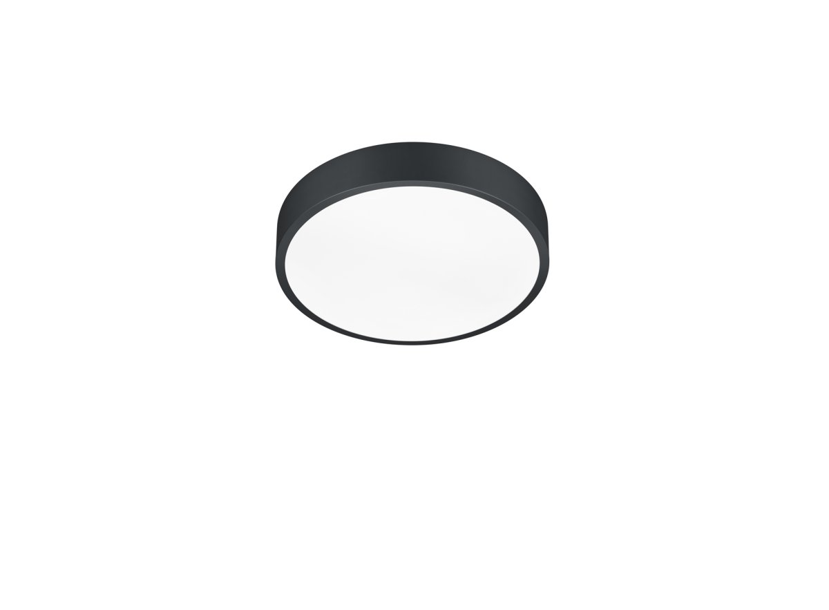 Waco Ø30 Svart plafond från Trio Lighting - Den mattsvarta ytan och materialkombinationen av metall och akryl g&ouml;r den l&auml;tt att integrera i olika inredningsstilar.