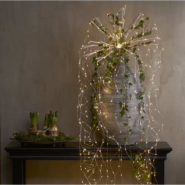 Star Trading - Ljusgardin Dew Drop 3m - Ljusslinga - Silver