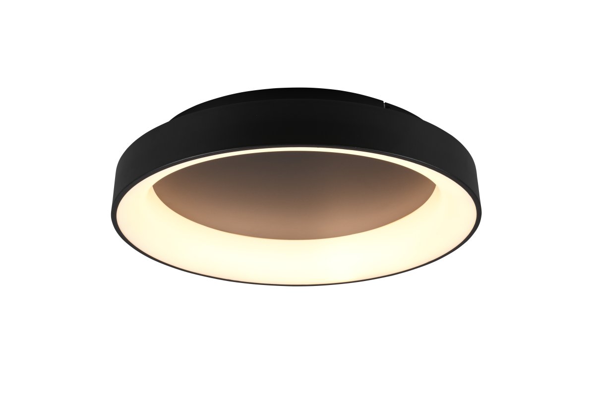 Girona Ø60 Svart plafond från Trio Lighting - Den mattsvarta f&auml;rgen f&ouml;rst&auml;rker det minimalistiska uttrycket och ger rummet en ljus och inbjudande k&auml;nsla.