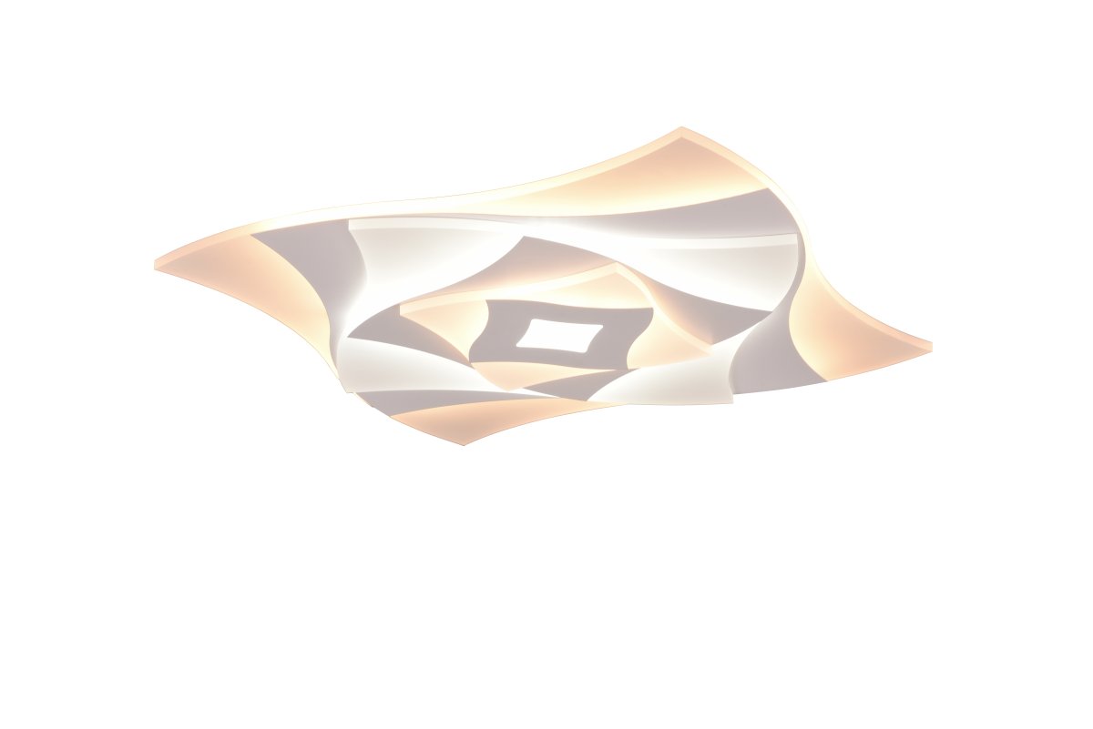 Akita 48cm Vit plafond från Trio Lighting - Den tidlösa färgskalan i vitt och mattvitt framhäver det unika ljusspelet och gör Akita till ett elegant inslag i varje rum.