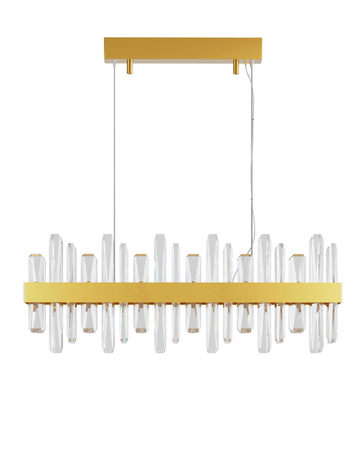 Triumph 80cm Mässing taklampa från By Rydéns - Den &auml;r ett riktigt blickf&aring;ng och ger rummet en lyxig k&auml;nsla, perfekt f&ouml;r dig som vill lyfta inredningen med n&aring;got unikt och smakfullt.