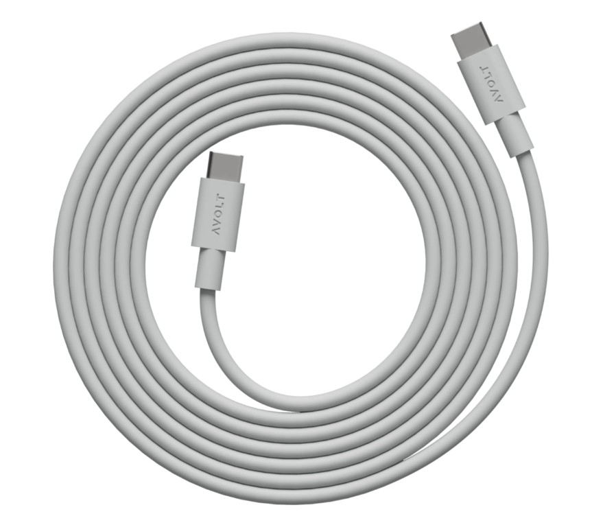 Cable 1 USB C to USB C Charging Cable, 2m Grå från Avolt - Cable 1 USB-C till USB-C fr&aring;n Avolt kombinerar kraftfull laddning med stilren skandinavisk design.