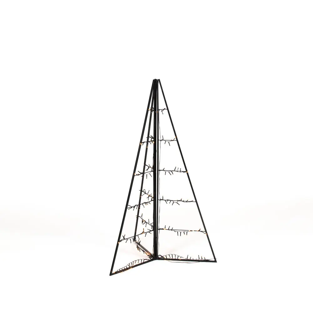 Metalldekoration pyramid 120cm Svart från Konstsmide - Med 171 varma amberf&auml;rgade LED-lampor sprider den ett elegant sken och skapar en magisk atmosf&auml;r.