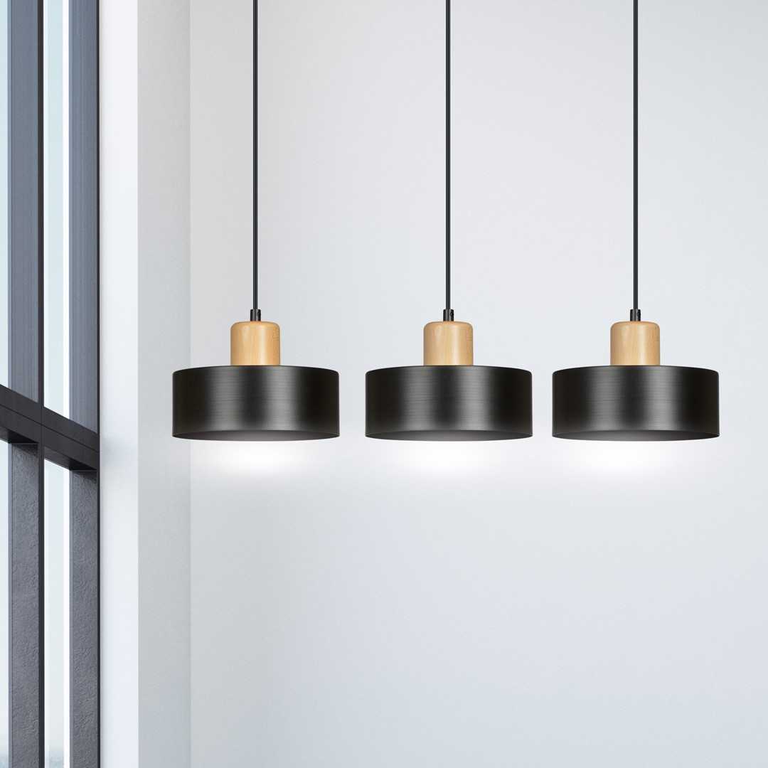 Torin 80cm Svart taklampa från Emibig Lighting - Torin &auml;r en modern serie taklampor med enkel form och stilren design &ndash; en modell som passar in i n&auml;stan alla typer av inredningar.