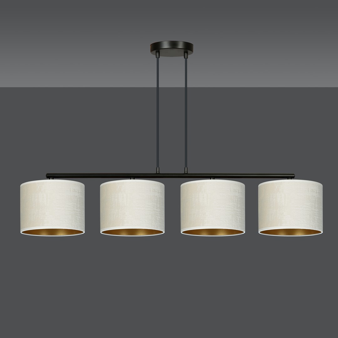 Hilde 100cm Beige taklampa från Emibig Lighting - Den enkla konstruktionen och den eleganta f&auml;rgskalan g&ouml;r Hilde till ett m&aring;ngsidigt val som sm&auml;lter in i m&aring;nga olika rum och stilar.