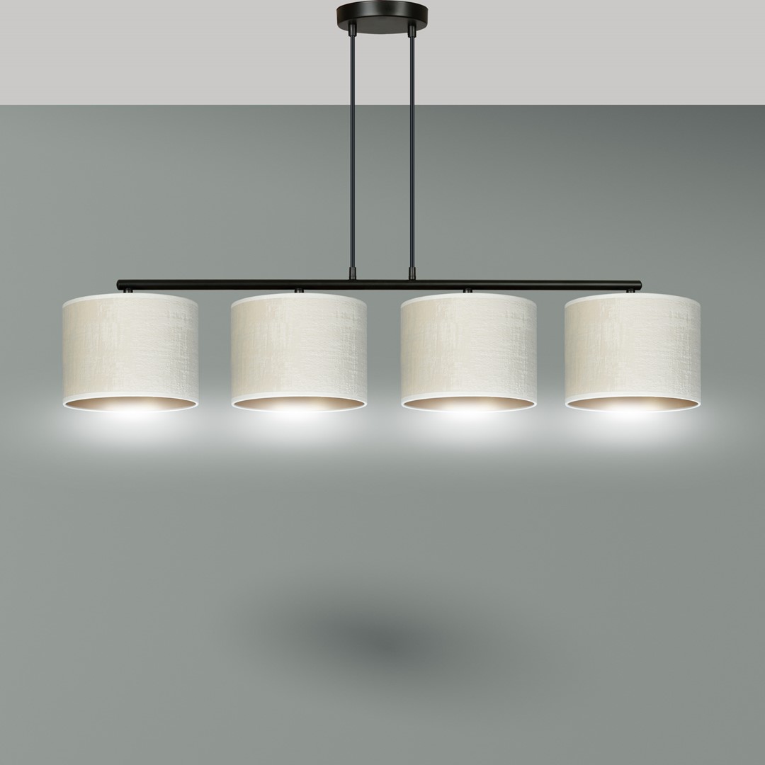 Hilde 100cm Beige taklampa från Emibig Lighting - Den enkla konstruktionen och den eleganta f&auml;rgskalan g&ouml;r Hilde till ett m&aring;ngsidigt val som sm&auml;lter in i m&aring;nga olika rum och stilar.