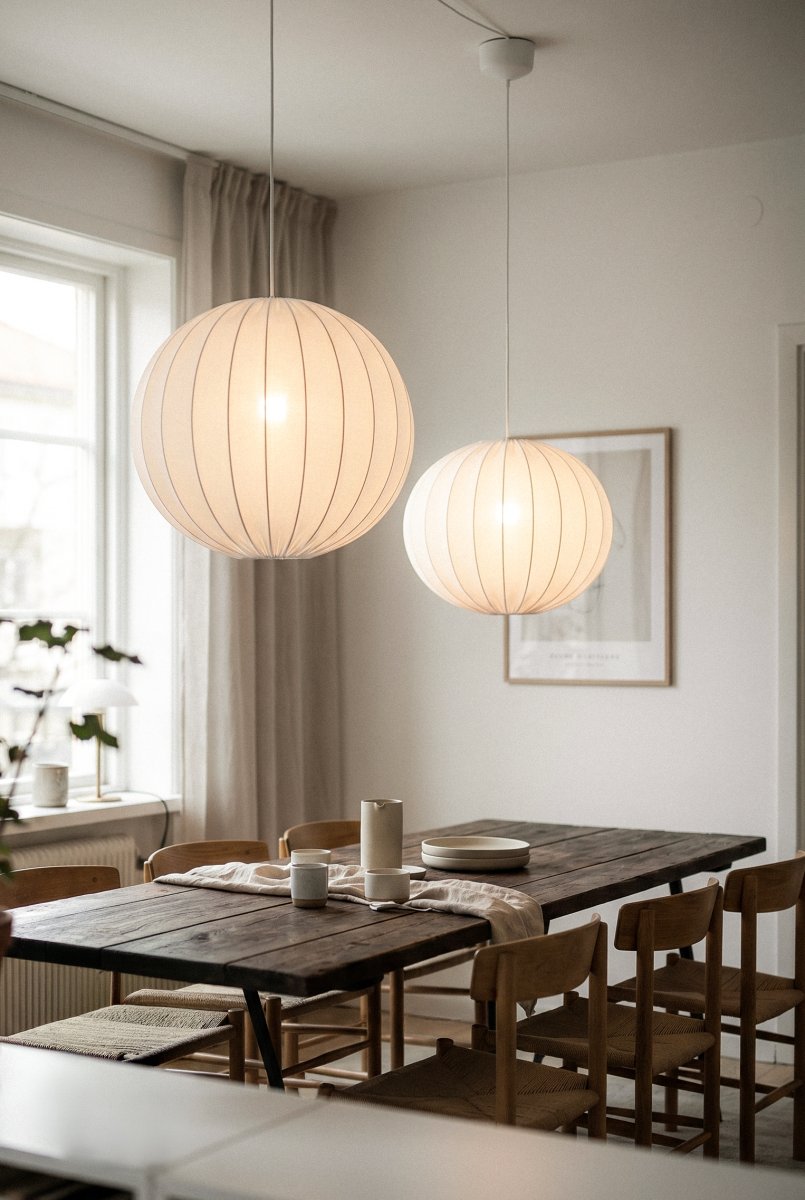 Solia Ø60 Vit taklampa från Markslöjd - Solia &auml;r en elegant pendel med en mjuk, rund form och ett stilrent skandinaviskt uttryck.