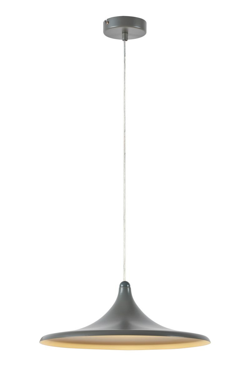 Beam Ø37 Grå taklampa från Markslöjd - Beam &auml;r en stilren pendel i gr&aring; metall med en mjukt formad sk&auml;rm och en diameter p&aring; 37 cm.