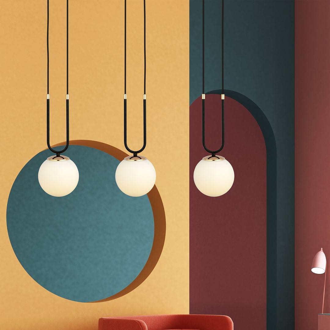 Glam 70cm Svart taklampa från Emibig Lighting - De tillf&ouml;r en exklusiv och st&auml;mningsfull atmosf&auml;r till rummet och utstr&aring;lar b&aring;de elegans och sofistikation.